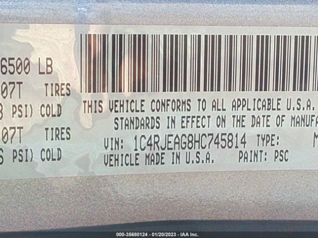 1C4RJEAG8HC745814 Jeep Grand Cherokee Altitude