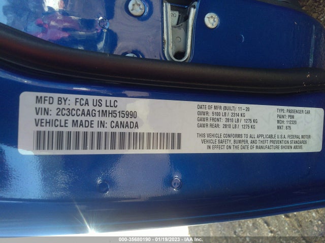 2C3CCAAG1MH515990 Chrysler 300 Touring L