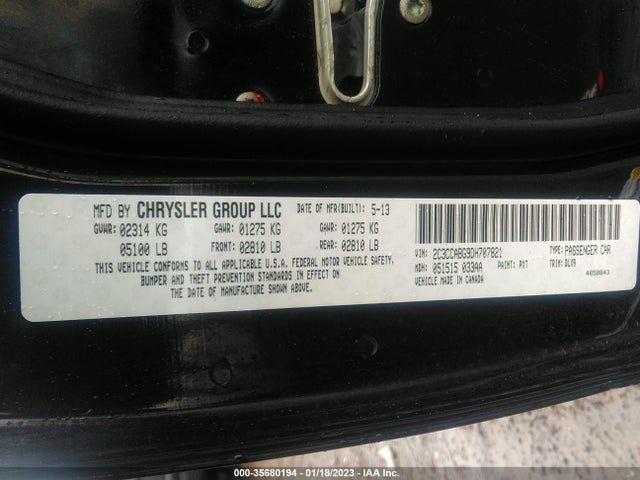 Chrysler 300 2013 2C3CCABG9DH707821 Image 11