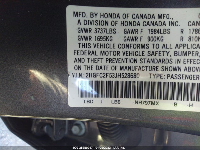 Honda Civic Sedan Lx 2018 2HGFC2F53JH528680 Image 10