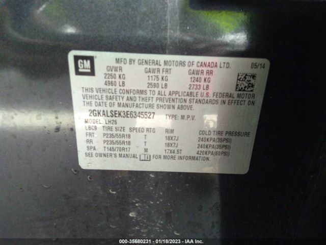 2GKALSEK3E6345527 GMC Terrain Slt