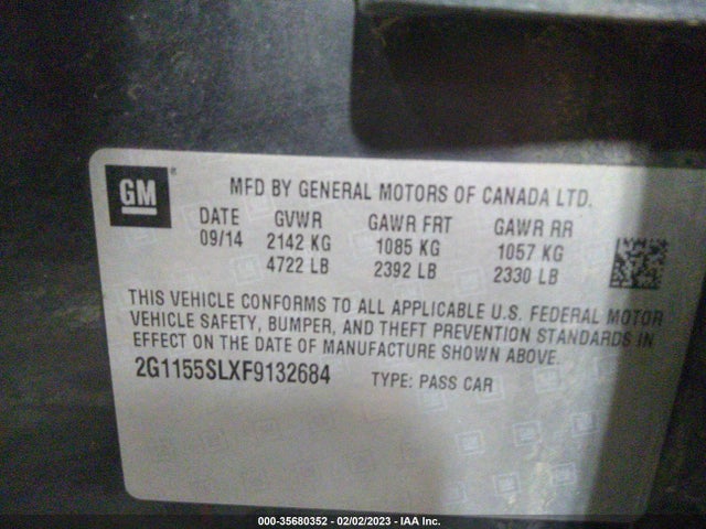 Chevrolet IMPALA LTZ 2015 2G1155SLXF9132684 Image 11
