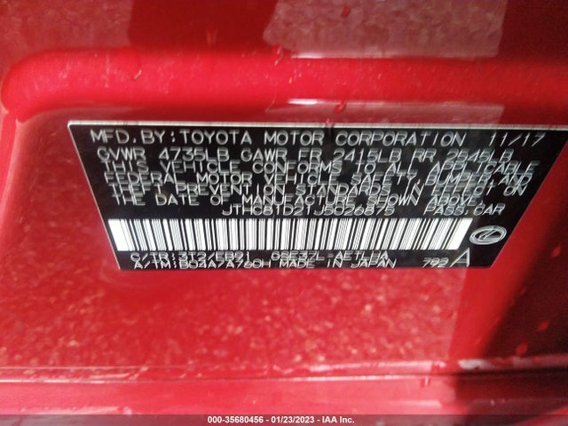 2018 Lexus IS, VIN: JTHC81D21J5026875