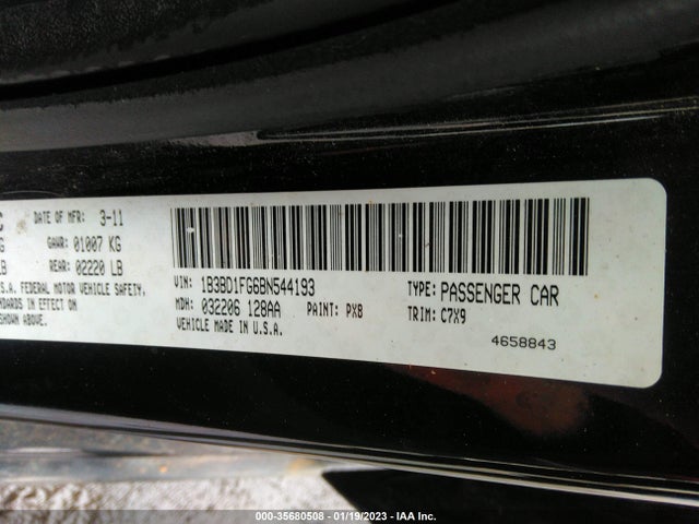 Dodge Avenger Heat 2011 1B3BD1FG6BN544193 Image 10