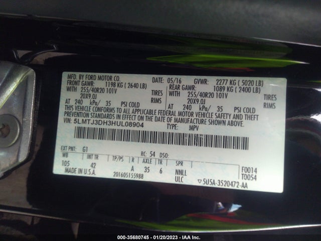 Lincoln Mkc Reserve 2017 5LMTJ3DH3HUL08904 Image 9