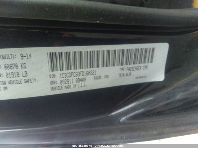 Dodge Dart Limited 2015 1C3CDFCB3FD160221 Image 9