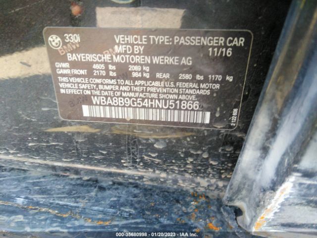 WBA8B9G54HNU51866 BMW 3 Series 330i
