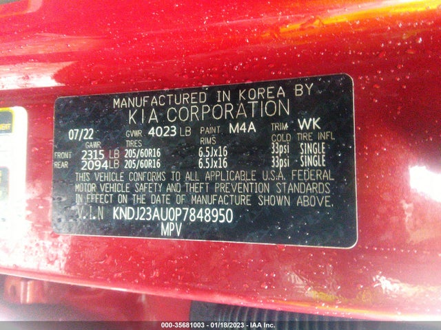 KIA SOUL LX 2023 KNDJ23AU0P7848950 Image 10