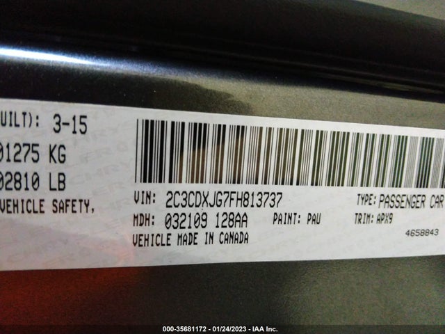 Dodge Charger Sxt 2015 2C3CDXJG7FH813737 Image 9