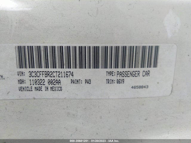 3C3CFFBR2CT211674 Fiat 500 SPORT