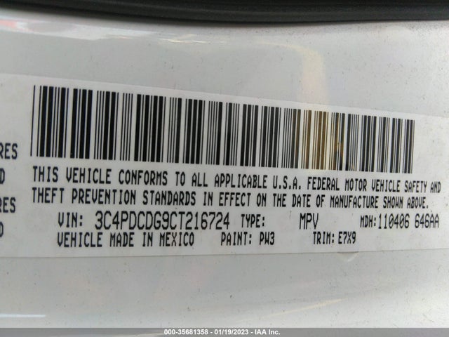 Dodge Journey Crew 2012 3C4PDCDG9CT216724 Image 10