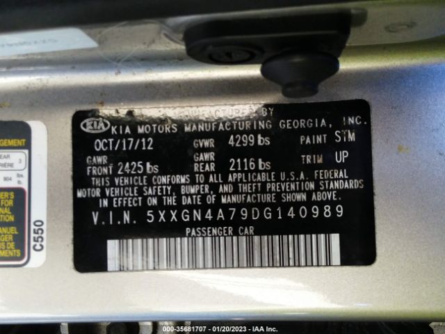 5XXGN4A79DG140989 KIA OPTIMA EX