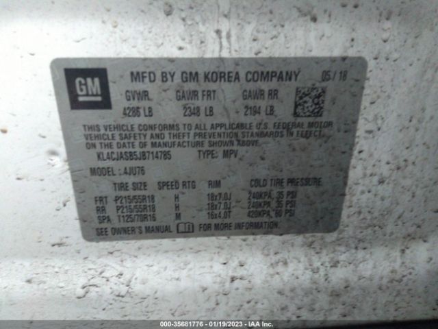 KL4CJASB5JB714785 Buick Encore Preferred