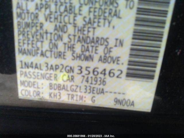 1N4AL3AP2GN356462 Nissan ALTIMA 2.5