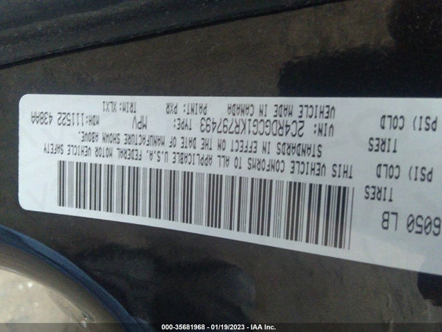 2019 Dodge Grand Caravan, VIN: 2C4RDGCG1KR797493