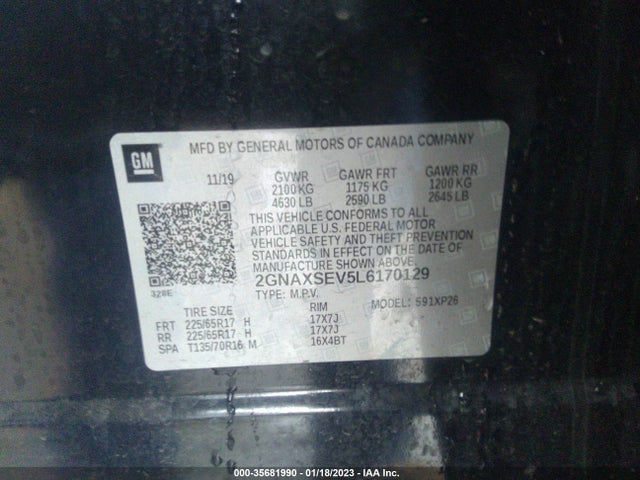 Chevrolet EQUINOX LS 2020 2GNAXSEV5L6170129 Image 10