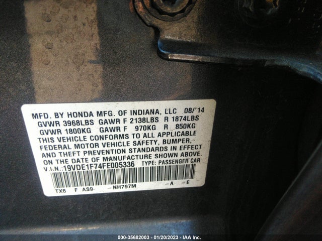 2015 Acura ILX, VIN: 19VDE1F74FE005336