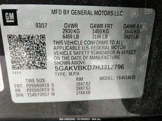 2017 Buick Enclave, VIN: 5GAKVBKD7HJ312796