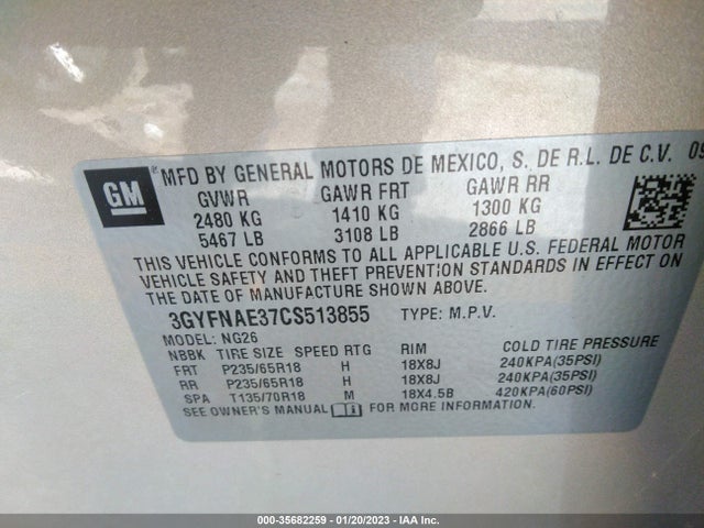 Cadillac Srx Luxury Collection 2012 3GYFNAE37CS513855 Image 9