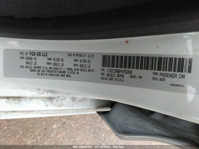 Chrysler 200 Limited 2015 1C3CCCAB5FN752203 Image 10
