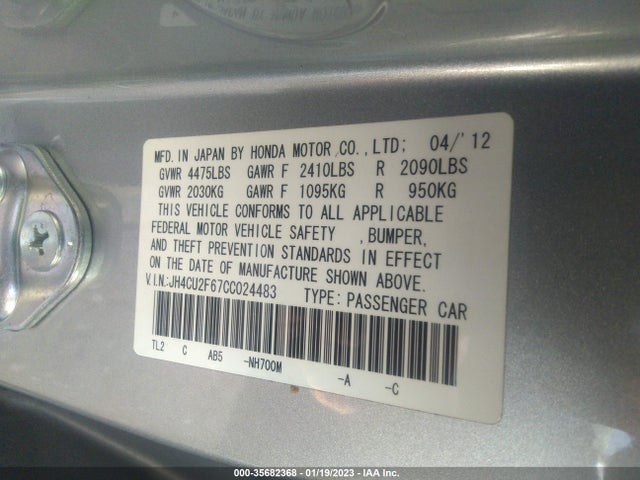 Acura Tsx Tech Pkg 2012 JH4CU2F67CC024483 Image 10