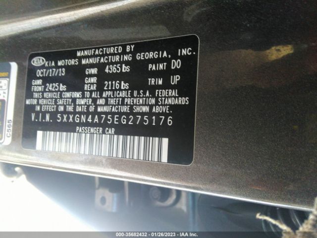 5XXGN4A75EG275176 KIA OPTIMA EX