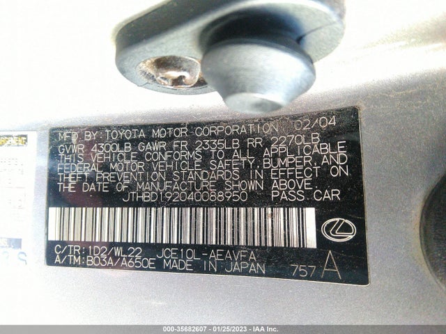 JTHBD192040088950 Lexus IS 300