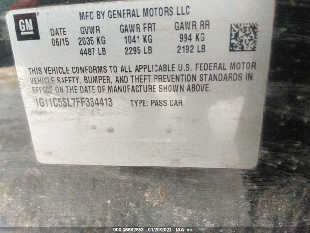 Chevrolet MALIBU LT 2015 1G11C5SL7FF334413 Image 10