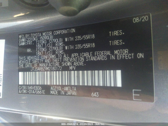 2021 Lexus NX, VIN: JTJSARBZ9M2180172
