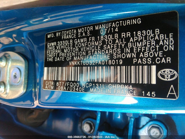 Toyota Yaris L/se/le 2015 VNKKTUD32FA018019 Image 11