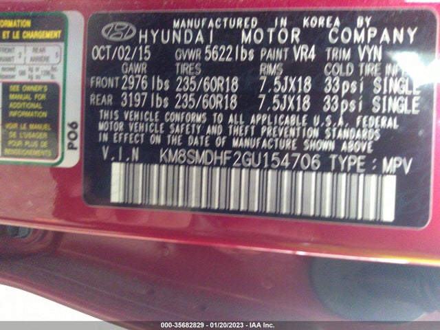 Hyundai Santa Fe Se 2016 KM8SMDHF2GU154706 Image 10