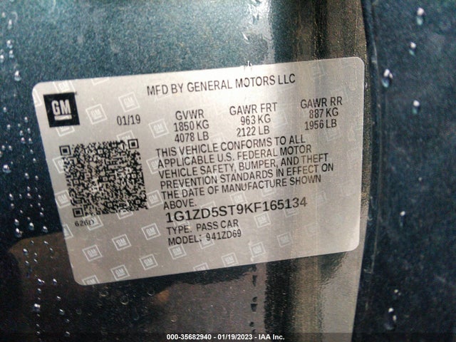 Chevrolet MALIBU LT 2019 1G1ZD5ST9KF165134 Image 10