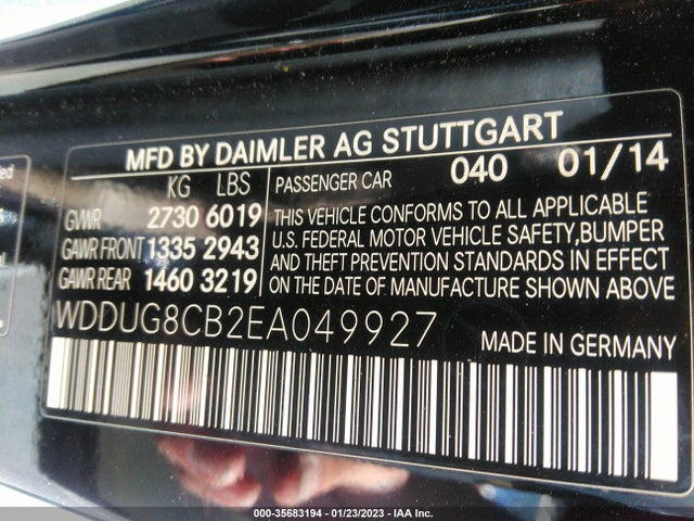 Aukcja sprzedaży 2014 Mercedes-benz S-class S 550, vin: WDDUG8CB2EA049927, numer aukcji: 35683194
