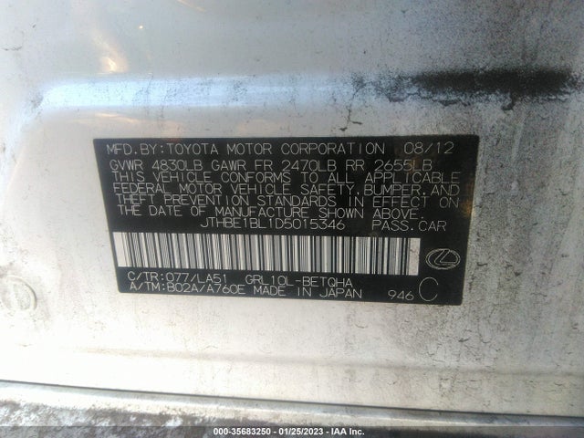 JTHBE1BL1D5015346 Lexus GS 350