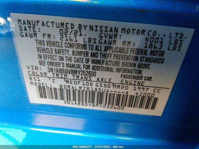 Nissan SENTRA SR 2021 3N1AB8DV8MY252600 Image 9