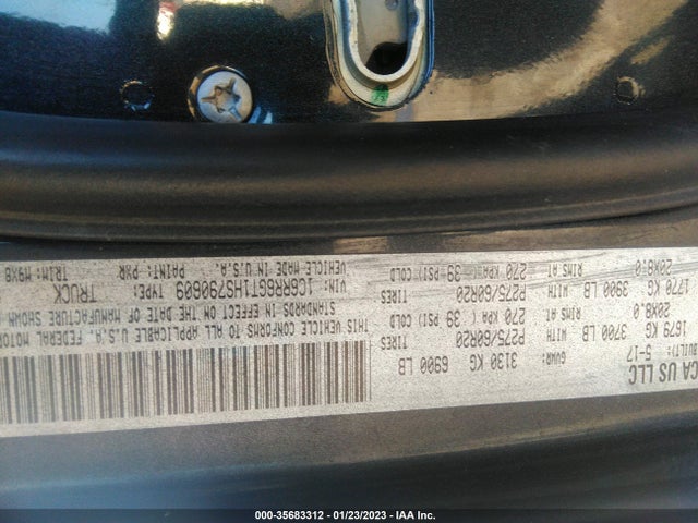 1C6RR6GT1HS790609 RAM 1500 Big Horn