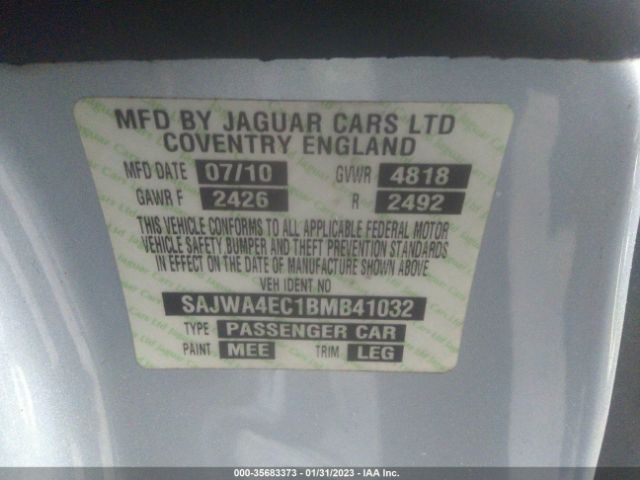 SAJWA4EC1BMB41032 Jaguar XK