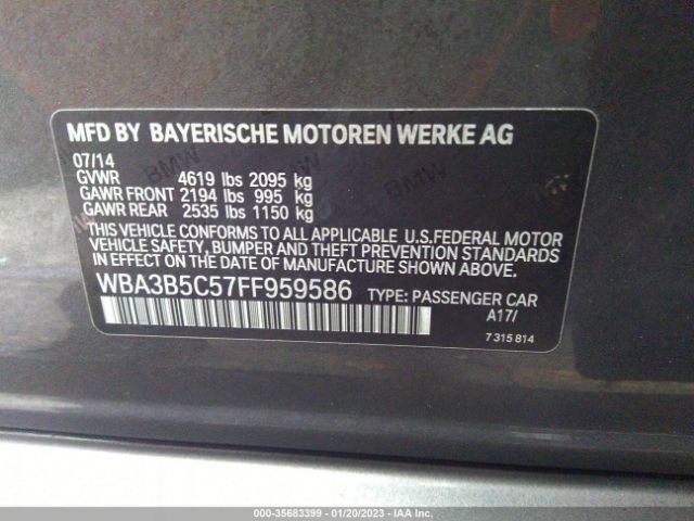 WBA3B5C57FF959586 BMW 3 Series