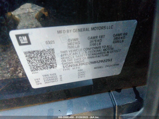 Chevrolet TAHOE RST 2021 1GNSKRKD2MR292251 Image 14