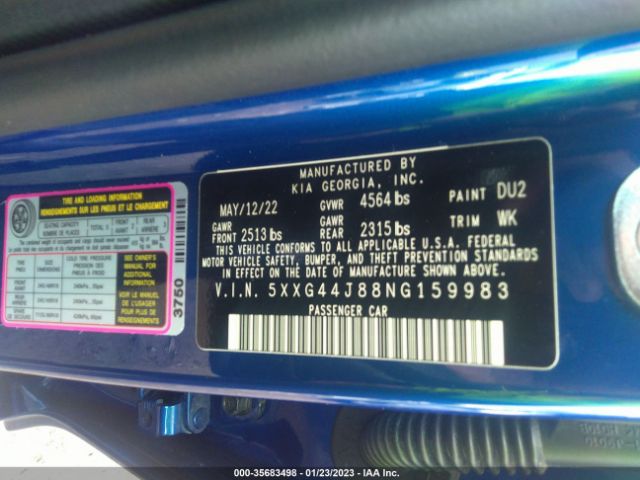 5XXG44J88NG159983 KIA K5 Gt