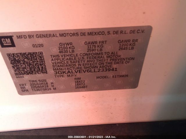 3GKALVEV6LL233941 GMC Terrain Slt