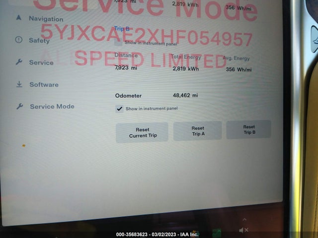 2017 Tesla Model X, VIN: 5YJXCAE2XHF054957