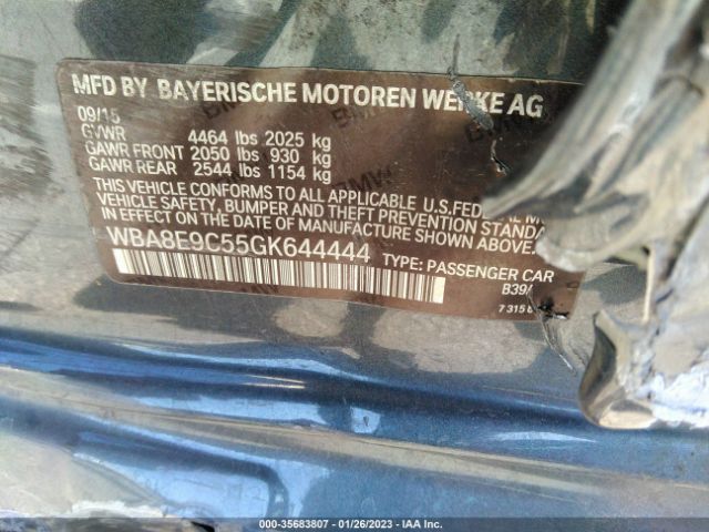 WBA8E9C55GK644444 BMW 3 Series