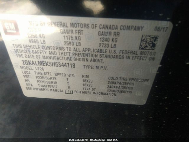 2GKALMEK5H6344718 GMC Terrain Sle