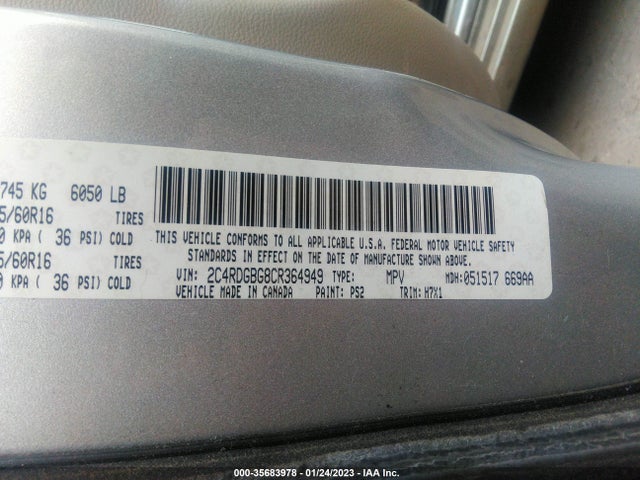 Dodge Grand Caravan Se 2012 2C4RDGBG8CR364949 Image 10