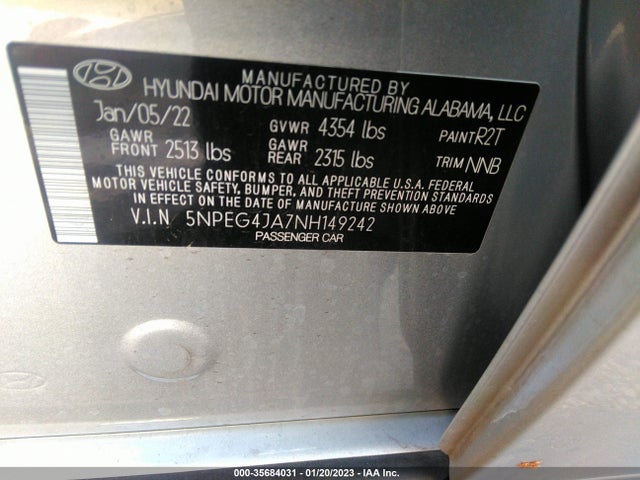 Hyundai SONATA SE 2022 5NPEG4JA7NH149242 Image 10