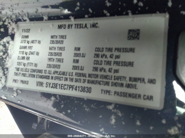 Tesla Model 3 Performance 2023 5YJ3E1EC7PF413830 Image 9