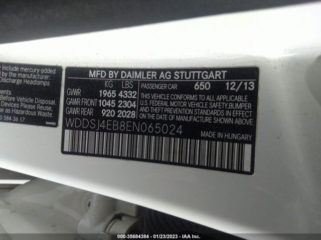 Mercedes-Benz CLA 250 2014 WDDSJ4EB8EN065024 Image 9