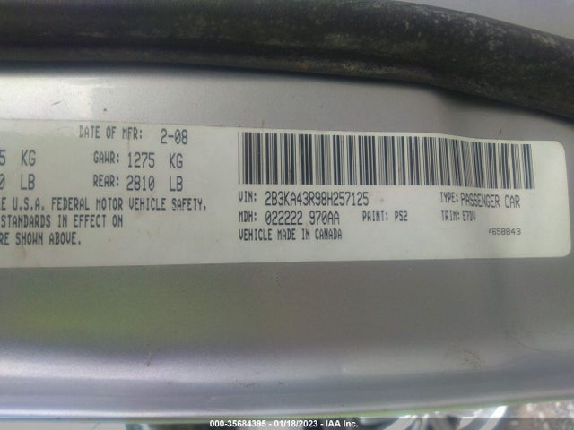 Dodge Charger 2008 2B3KA43R98H257125 Image 9