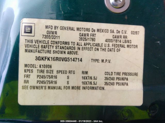 3GKFK16R0VG514714 GMC Suburban
